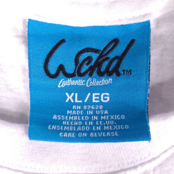Vintage WCKD T-Shirt Mens XL White Short Sleeve Crewneck Made In USA Cotton - Picture 4 of 12